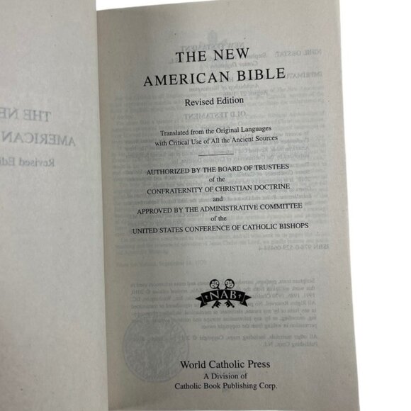 The New American Bible Revised Edition Softback Catholic Imprimatur CR 2011 - Picture 7 of 15